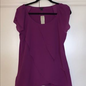 Sweet Asymmetrical Tiered Jersey Top